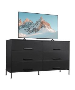 NKX Dressing Storage  Model with Electric 6 Drawers For Home inside Room 59.8" inch Black Color