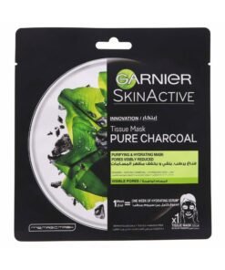 garnier Skinactive Tissue Pure Charcoal, Purifying And Hydrating Pores Visible Reduced Sheet Mask Black