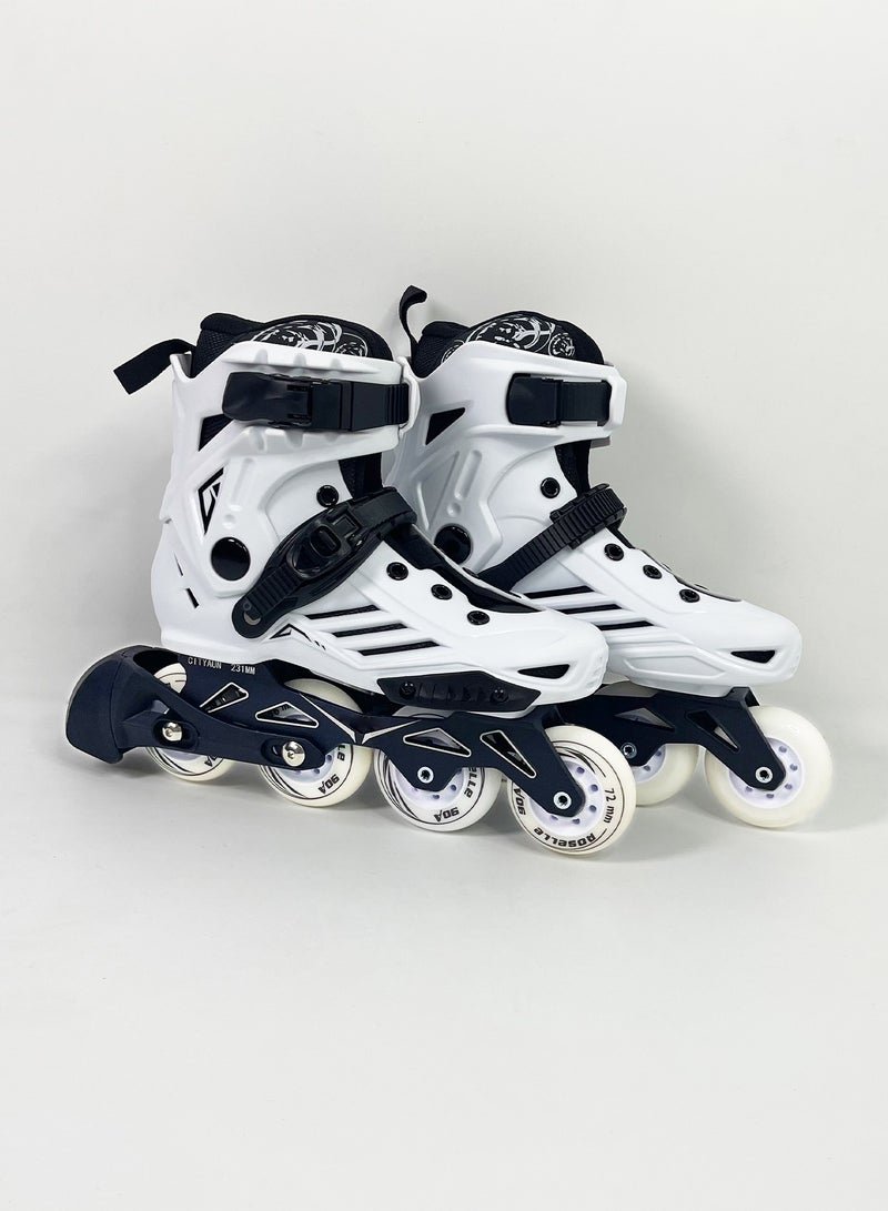 LIMOS Inline Skates for Adults Adjustable Speed Skating Shoes with Aluminum Frame & PU Wheels