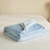 Home Box Kids Twin Micro Flannel Blanket - Light Blue