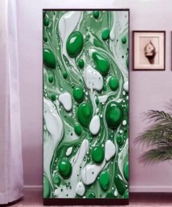 Almirah Sticker Waterproof Vinyl | Self-Adhesive Floral Design Wardrobe Cover | Bedroom Decoration | (186 x 83 cm) (Design-40)