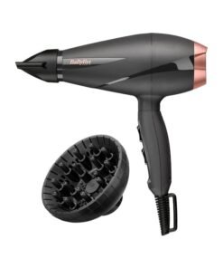 BaByliss Paris Hair Dryer | Salon-grade Motor With 2100w & Ionic Frizz-control | 6mm Ultra-slim Concentrator Nozzle With Lockable Cold Shot | Italian-made For Lasting Performance | 6709DSDE Black