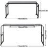 Garlo Overbed Table with Wheels Overbed Desk Over Bed Desk King Queen Bed Table Overbed Laptop Table Over Bed Table with Wheels(Black)