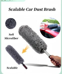 HALAMODO Car Duster Automobile Mop Exterior Soft Microfiber Scratchless Car Dust Brush with Extendable Handle Car Interior Cleaning for Car & Truck & Motorcycle