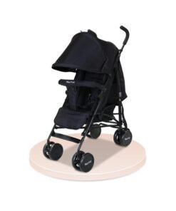 Nurtur Archer Baby/Kids Lightweight Travel Stroller 0 36 Months, Storage Basket, Detachable Bumper, 5 Point Safety Harness, Compact Design, Black