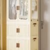 keke 2 Layers Stylish Multi-Functional Storage 1 Cabinet & 2 Wardrobe