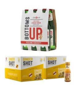 The Ginger People Ginger Shot Premium Ginger Beverage Non-Alcoholic Natural Ginger Honey Lemon Juice 30ml Pack Of 32 With Natural Cold Ginger Juice Pack Of 6 330ml