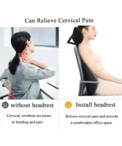 Alternative view of DUNISO Adjustable Ergonomic Office Chair Headrest，Universal Height and Angle Adjustable Memory Foam Headrest，Neck Support Cushion Clip on，Easy Installation，for Office Chairs, Gaming Chairs, Recliners, and Car Seats