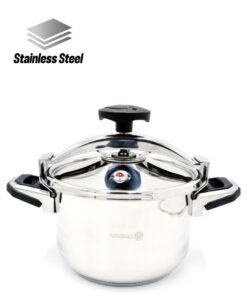 Korkmaz Pressa Stainless Steel Pressure Cooker 11L | Aluminium Capsul Base Turkish Pressure Cooker with Heavy Lid | Induction Base Cooker | KA773 Stainless Steel