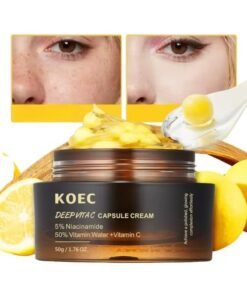 KOEC Deep Vitamin C Golden Capsule Cream, 50g, 5% Niacinamide, 50% Vitamin Water + Vitamin C, Glow Hydration,liposome cap for wrinkles Reduction