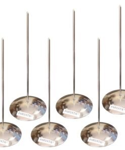 PARIJATA Stainless Steel Desk Straight Rod Paper Memo Holder Fork Receipt Note Spike Stick, Token, Hotel Bill Stand Memo Holder Fork Receipt Note Spike Stick (Pack of 6) (6)