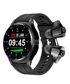 AROAQ GT66 Smart Watch With Earbuds 1.39inch Round Fitness Tracker With Heart Rate Sleep Monitor 100+ Sport Modes Sports Watch For Men Women