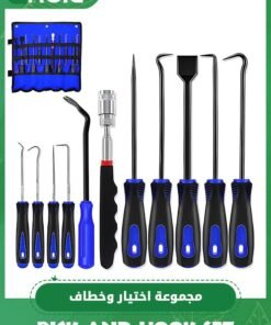 GROIC 11 Pcs Automotive Hook and Pick Tool Set with Telescoping Magnetic Pickup Gasket Scraper Remover Pry,Automotive Electronics Maintenance Hoses Gasket Hand Pick Up Tools,Auto Repair Tools