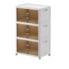 keke 3 Layers Multi-Functional Foldable Storage Cabinet with Doors and Wheels (294L)