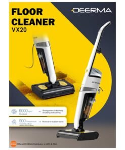 Deerma Wet & Dry Vacuum Cleaner Double Roller Brush Head 500ml Water Tank IPX4 Waterproof Smart Vacuum Cleaner 500 ml 420 W VX20 White