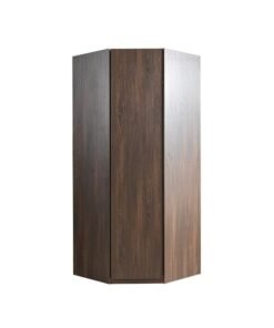 Infinity Corner Wardrobe With Hanger And Shelves | Modular Wardrobe | Modern Design Storage For Bedroom L95xW59xH230cm - D.Walnut