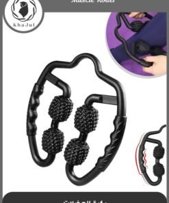 KHAJUL Muscle Roller - Trigger Point Foam Roller, Deep Tissue Massage Roller, High Density Cellulite Massager for Calves, Leg, Arms Relieve Muscle Soreness, Stiffness and Tight Muscles (Black)