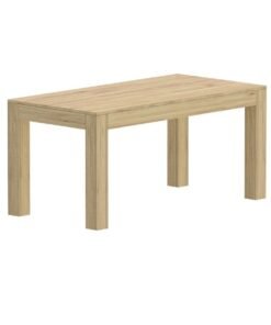 Mahmayi Modern Wooden 6-Seater Dining Table Only - Stylish Natural Davos Oak Finish for Kitchen, Dining Room, Living Room