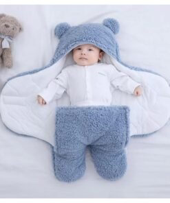 Cute 'n' Cuddle Baby Swaddle Blanket, Ultra-Soft Swaddling Wrap For Infant, Unisex Baby Hooded Swaddle,