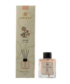 Litore Reed Diffuser - Musk Fragrance, 100ml | Long-Lasting Home Fragrance | Natural & Elegant Room Diffuser