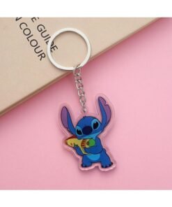 MYNGAPOP Cute Alien Creature Acrylic Keychain - Stitch Double-Sided Print, Durable Bag Charm