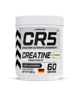 CR5 Creatine Monohydrate Powder – Creapure® Micronized, Unflavoured, 5000mg Per Serving, 60 Servings, 300g – Muscle Strength, Power & Recovery Supplement