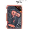 BLACK+DECKER Cordless Drill Driver, 12V 1.5Ah, 900 RPM, 13 Piece Bits, Kitbox, For Drilling & Fastening, LED Light, Soft Grip, Variable Speed, Lightweight, Compact Storage, Orange/Black - LD12SP-B5 Orange/Black 32 x 6.8 x 12cm
