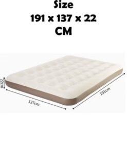 KLNAMAEAAN Thick Foldable Outdoor Camping Air Mattress Bed - Portable, Inflatable, Ultra-Comfortable with Hand Pump, Air Pillow and Accessories, Ideal for Camping, Hiking, and Travel (191x137x22 cm)