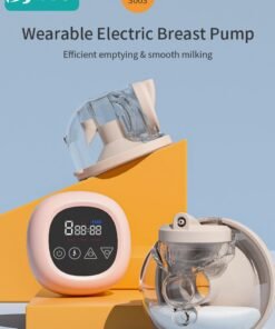 Bybeo Electric Wearable Hands-Free Breast Pump with 30 PCS Breastmilk Storage Bags, Low Noise & Painless, LCD Display, 3 Modes & 9 Levels