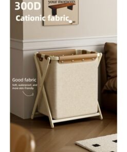 Alternative view of Foldable clothes storage basket/bathroom laundry basket