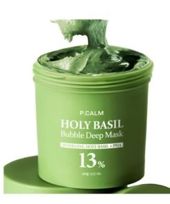 P.CALM Holy Basil Bubble Deep Mask 90g | Korean Pore Clearing Wash Off Mask