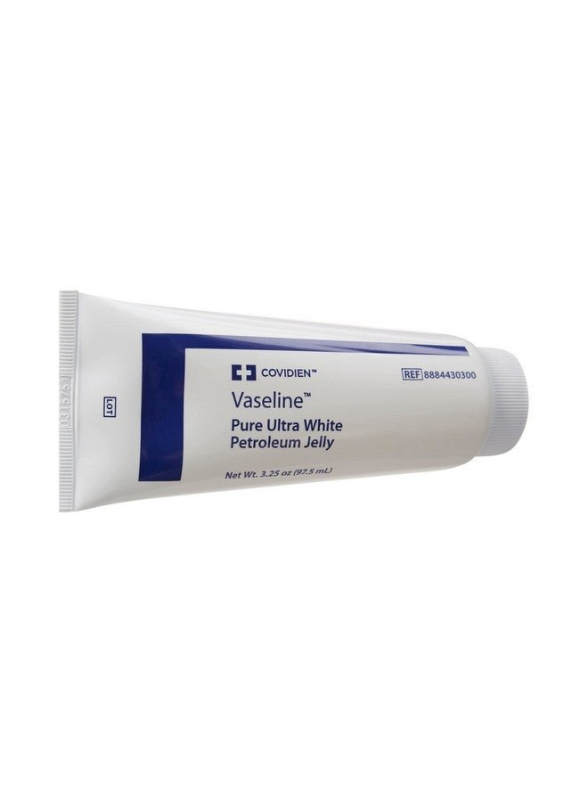 COVIDIEN Vaseline 3.25 Oz Tube 100% White Petrolatum Skin Moisturizer For Dry Skin, Soothing Whole Body Jelly