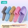 Etravel Disposable Slippers Home Guest Hotel Travel Portable Men And Women Thickened Anti-Slip Slippers [5 Colors 5 Pairs]