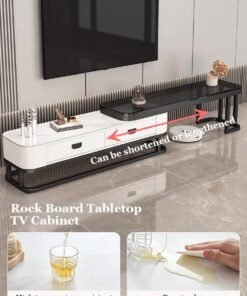 Glanfen Living Room Household Tempered Glass Slate Tv Cabinet - Image 4