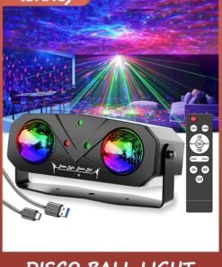 LENND Disco Ball Light,Party Disco Strobe Ocean Star Projector Dj Dance Light Sound Activated with Remote Control Stage Rave for Parties Birthday Wedding KTV Christmas Halloween Dancing Décor