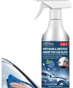 RAYHONG Anti Fog Spray for Car Windshield & Glasses, Long-Lasting Defogger for Swim Goggles, Eyeglasses, Ski Lenses, and Mirrors, Water-Repellent Coating for Clear Vision, 60ml