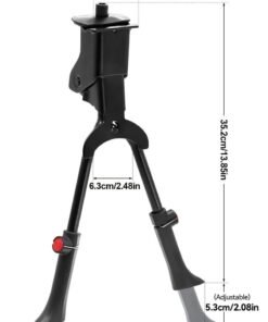general Heavy Duty Double Legs Bicycle KickStand - Adjustable Bike Stand Made of Steel with Non-Slip Wide Foot Pads, 1.3cm Thickened Support, High Elastic Spring for Stable Parking & Maintenance - Image 4