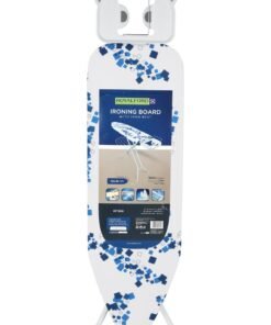 Royalford Ironing Board Suitable For Steam And Conventional Ironing Heavy Adjustment Liver Fold Flat For Storage 100 Percent Cotton Cover With Foam Pads Light Weight Easy To Carry 147x38x90 Cm