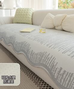 Summer Straight Leather Sofa Cushion One-Piece Fixed Anti-Slip Cushion Summer Sofa Cover Cloth