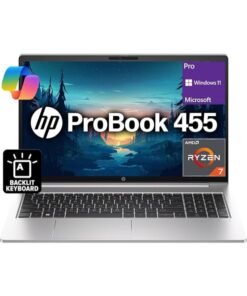HP (Upgraded Version) ProBook 455 G10 (2024) Laptop With 15.6" FHD Display, AMD Ryzen 7 7730U Processor/16GB RAM/512GB SSD/AMD Graphics/Windows 11 Pro  Pike English Pike Silver
