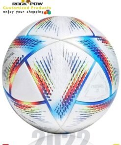 Rock Pow Football Traditional Soccer Ball Best Indoor or Outdoor  for Soccer Players and Football Fans