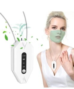 SOLARAE Portable Personal Air Purifier Necklace, Home Mini Air Purifier, Wearable Travel Size Air Purifiers for Office, Bedroom and Car, White