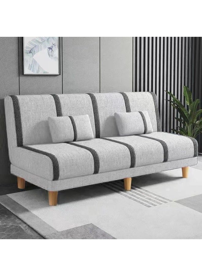 Ripple FURNITURE UAE Homes Convertible Fabric Sofa, Solid Color, 3 Seater with 2 Pillows (Light Grey)