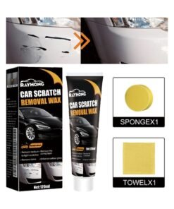 RAYHONG Car Scratch Removal Wax 120ml-Car Scratch Repair Paste, Car Scratch Repair Paste Polishing Wax, Premium Scratch Remover Kit with Wipe & Sponge for Vehicles for Deep Scratches