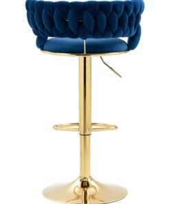 DubaiGallery Luxury bar Stool,Modern Round Adjustable Reception Chair, Gold Velvet Bar Chair, Kitchen high Dining Chair , Height Adjustable and 360° Swivel. Suitable for bar, Home, office, Cafe