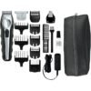 WAHL Lithium Ion Multi-Purpose Grooming Kit For Men, Suitable For Beard and All Types of Hair, Quick Charge With More Power, Black, 09888-1227 Silver/Black
