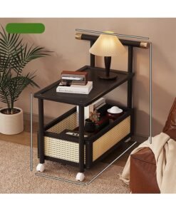 KLNAMAEAAN Side Table Living Room Movable Black