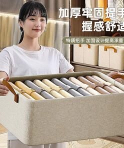 Large Capacity Wardrobe Storage Box Foldable Jeans Steel Frame Storage Box Clothes Home Drawer Storage Artifact