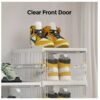 ARNOTEC Shoe Storage Organizer, Clear Installation-free Foldable Stackable Shoe Box Pack Shoe Rack, Portable Cabinet Rack (Transparent 6 Tier))