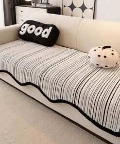 Striped Sofa Cushion Special-Shaped Irregular One-Piece Leather Sofa Cover Blanket Four Seasons Universal Non-Slip Sofa Cover Cushion